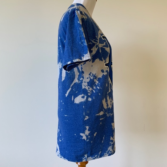 Custom Bleach tie-dyed GVSU college T-shirt size M - Picture 5 of 7